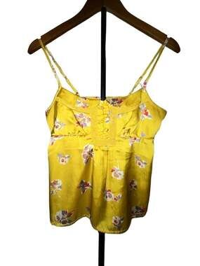 American Eagle Outfitters Floral Satin Corset Style Camisole Tank - Size Small